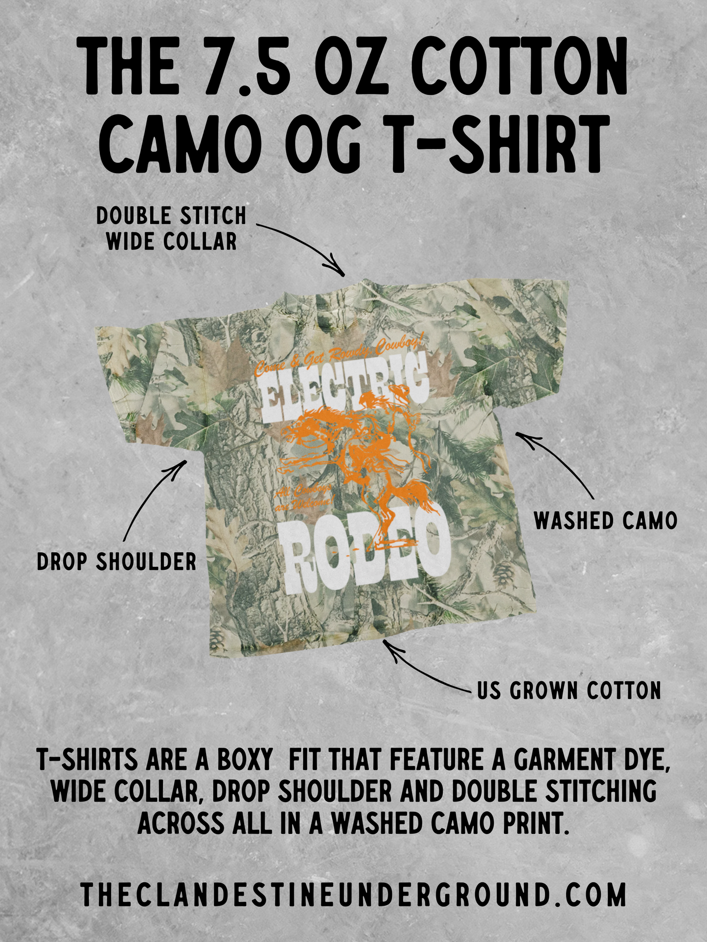 American Sweetheart, Camo Western Boxy Cotton TShirt