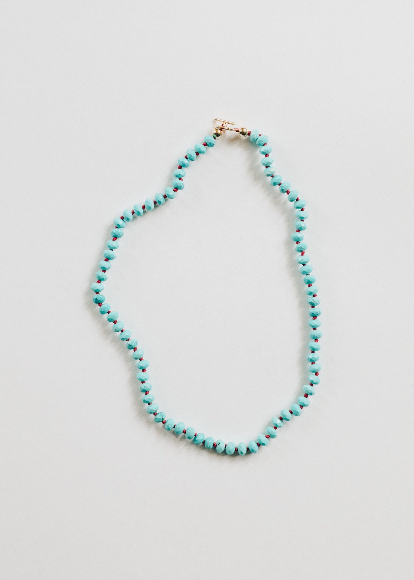 Turquoise + 14k Gold Filled Toggle necklace