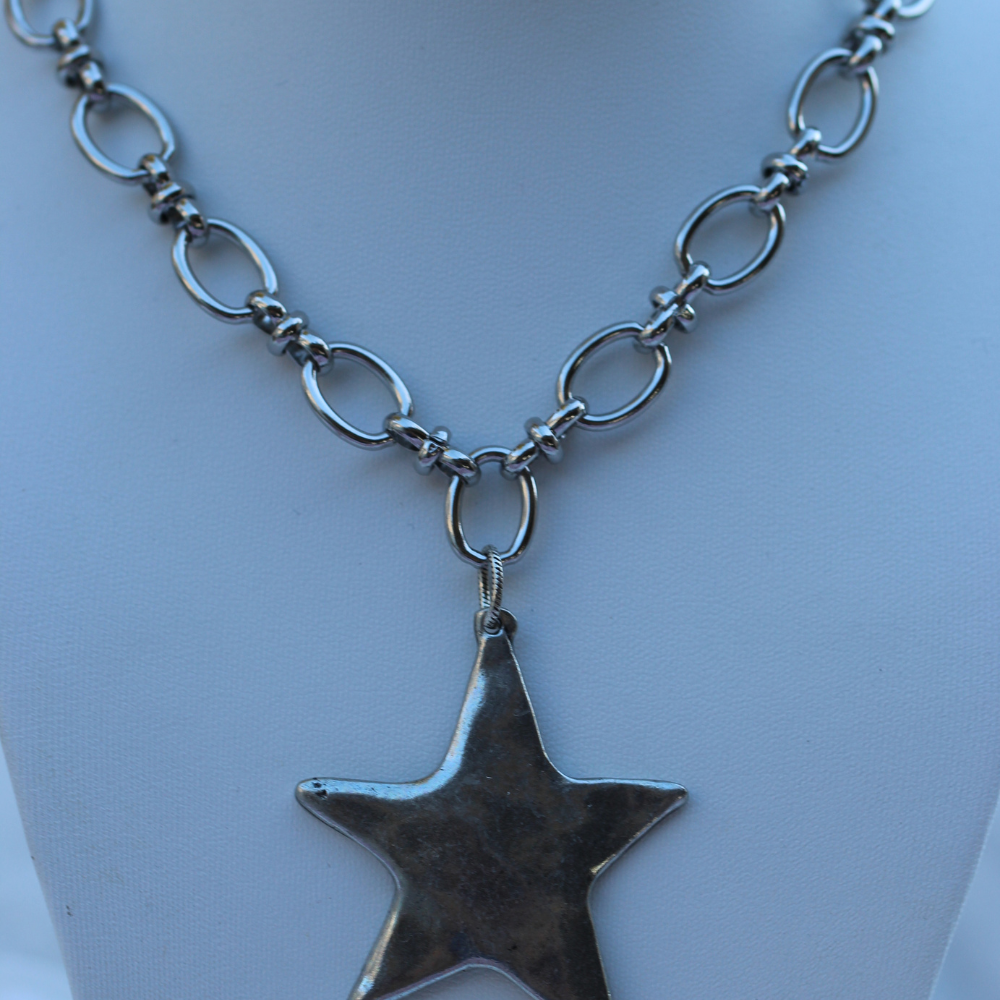 Star Pendant Necklace 14K Gold Plated Stainless Steel