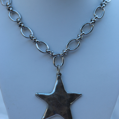 Star Pendant Necklace 14K Gold Plated Stainless Steel