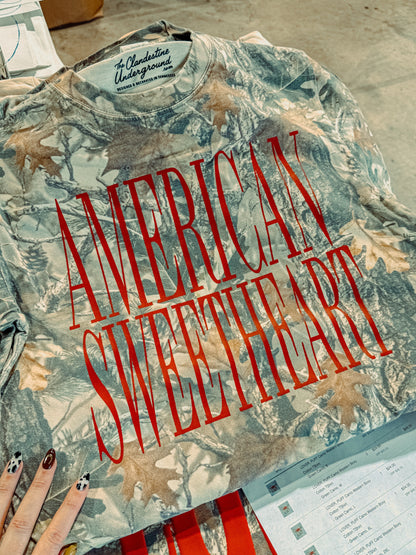 American Sweetheart, Camo Western Boxy Cotton TShirt