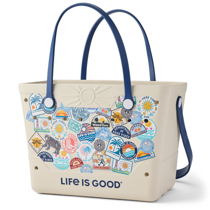 Life is Good Beachcomber Bag Birch White