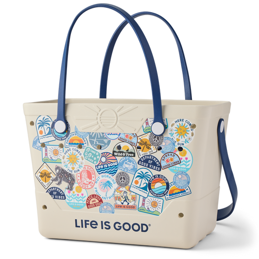 Life is Good Beachcomber Bag Birch White